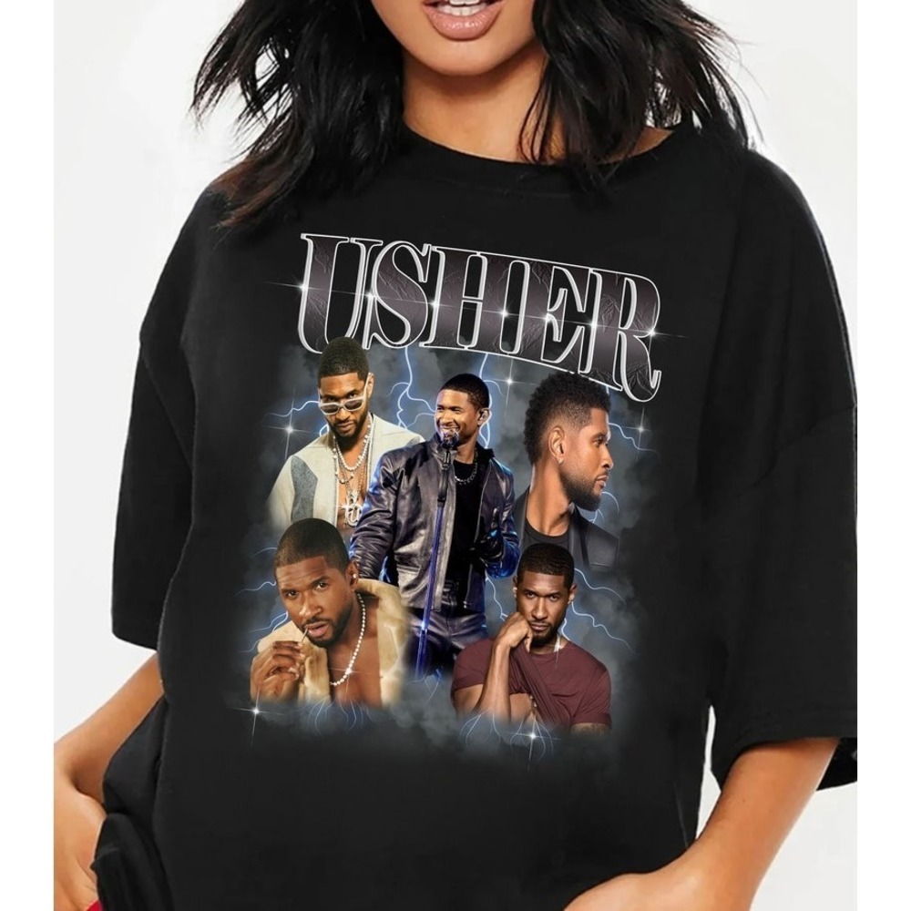 Retro Graphic R&B Concert Shirt, Usher Coming Home Tour Shirt